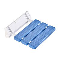 Bath Stool Bathroom Folding Stool Shower Room Entrance Door Wearing Shoes Maternity Room Dressing Room Wall-Mounted Seat (Color : Blue, Size : 32.8cm32cm)