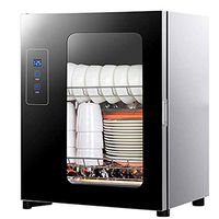 WJL Single Door Desktop Small Disinfection Cabinet Household 50L Kitchen High Temperature Disinfection Cabinet, Mini Stainless Steel, Tableware Tea Cup Cabinet Type