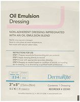 Dermarite Industries Oil Emulsion Non Adherent Dressing, 3"x8, 24 Count