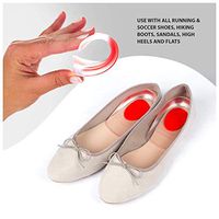 JUTFeet Heel Cushion Inserts Plantar Fasciitis Gel High Heel Cups Pain Relief Silicone Pads (S/M 3-Pair)