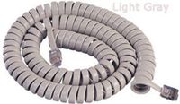 Gcha444012-Flg / 12' Lt Gray Hc - Product Description - - Icc Handset Cord- 12' Length- Curly Handset Cord- Light Gray, Matches White Panasonic Bts Phones ...