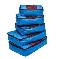 TravelWise Packing Cube System - Durable 5 Piece Weekender+ Set (Blue)