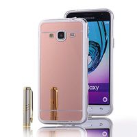 Samsung Galaxy Amp Prime Case, Nicelin Acrylic Plastics Mirror Plane Cover and Soft TPU Material Case for Samsung Galaxy Amp Prime (Cricket) / SM-J320AZ [NOT for Samsung Galaxy Amp 2 ] (Pink Gold)