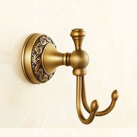 AUSWIND Antique Bronze Brushed Brass Carved Wall Mounted Bathroom Hardware HW (Coat Hook)