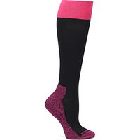 Nurse Mates Women's Half Cushion 15-20 mmHg Compression Socks Black Lipstick