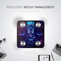 Constellation Zodiac Sign Libra Weighing Machine for Body Scales Weight Bathroom Scale Tracks 8 Key Compositions Analyzer Sync with Fitness Apps 400 Lbs