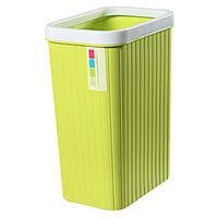 Hflove Plastic Toilet Trash Can Kitchen Trash Bin (Green)