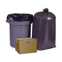 Brighton Professional High Density Super Heavy Strength Trash Bags, Black, 60 Gallon, 150 Bags/Box