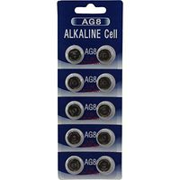 (10) AG8 LR55, LR1120 LR1121, D191A, G8, 191, 391, 1169A, V8GA, GP91A or L1121 Alkaline Batteries