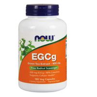 NOW Foods EGCg, Green Tea Extract, 400mg, 180 Vcaps (Pack of 2)