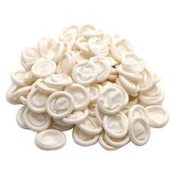 Aodesy 200 pcs Disposable Latex Finger Cots Anti-Static Rubber Fingertips Protective Finger Cots White Color for Electronic Repair Painting Jewelry Cleaning