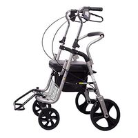 Rolling Walkers Shopping Cart Old Man Trolley Travel Aids Can Take A Folding Wheelchair Portable Trolley Gift Can Bear 100 Kg (Color : Black, Size : B.606596-105CM)