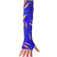 Puerto Rico Flag Fingerprint Colortone Men UV Protection Activities Sports Arm Sleeve