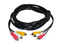 3 RCA Male Jack to Female Audio Composite Extension Video Cable DVD (10FT)