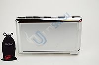 Unishow 4.25'' Stainless Steel Cigarette Case W/Built-in Lighter W/a FREE Velvet Unishow Pouch
