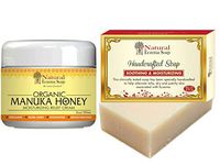 Natural Eczema Soap with Organic Manuka Skin Soothing Cream for Eczema, Psoriasis, Dermatitis, Rosacea | Gentle Moisturizing & Soothing Manuka Eczema Honey for Dry Itchy Skin