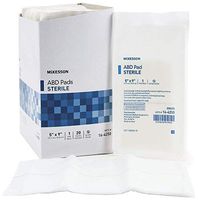 McKesson - Abdominal Pad McKesson NonWoven / Cellulose / Moisture Barrier 5 X 9 Inch Rectangle Sterile - 20/Box - McK
