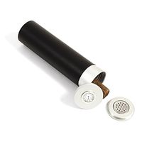 Jewelry Adviser Gifts Black Leather Wrap Aluminum Cigar Tube w/Hygro & Humistat