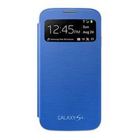 Samsung Galaxy S4 S-View Flip Cover Folio Case (Light Blue)