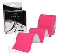 Kinesiology Tape by Olympic Gold Premium Therapeutic Athletic Pink Strength Taping Sports Application Support