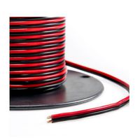 Valley Enterprises Red/Black Bonded Zip Cord Easy ID Low Voltage Cable (Gauge: 14, Length: 25 feet)