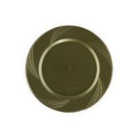 Newbury Collection 6 1/2" Gold Plastic Plates, Heavyweight Disposable Cake-Desert Plates 15 Per Pack