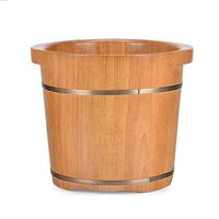 Oak Foot Basin Wooden Bucket,Household Foot Bath,Thickened Foot Bath Barrel High-Grade Wooden Wash Basin