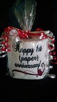 First anniversary embroidered toilet paper - gag gift - traditional first anniversary gift - 1st anniversary gift