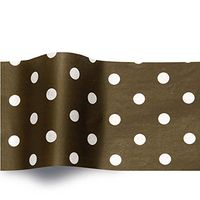 American # 5T342240, White Dots on Black, All Occasion Printed Tissue Paper, Tissue Paper (240 per Pack)