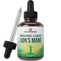 Organic Lions Mane Extract - Vegan Mushroom Liquid Tincture by Peak Performance. Lion's Mane Nootropic Supplement for Immune Support, Memory, Focus, Brain Health. Canada Grown Lion Mane Mushrooms