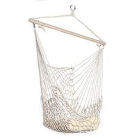 tomoyou Hanging Rope Hammock Chair Swing Seat Hanging Cotton Rope Macrame Hammock Swing Chair for Indoor, Outdoor,Yard, Garden, Bedroom, Patio, Porch