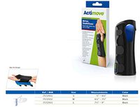 Actimove Wrist Stabilizer Removable Metal Stay Large Right/Left Black