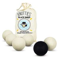 Anti-Static Wool Dryer XL Laundry Ball | Organic New Zealand Wool | Reusable and Natural | Eco-Friendly Fabric Softener | Alternative to Drying Sheets | 2.8 inch Diameter (6-Pack)