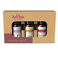 Aromis Essential Oils - Relaxation Kit 1-100% Pure Therapeutic Grade Oils - Lavender, German Chamomile and Geranium - 3 Pack - 10ml, Undiluted, Natural, Premium, Oil For Aromatherapy, Diffuser