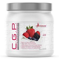 Metabolic Nutrition, CGP, Creatine Glycerol Phosphate, 100% Micronized Creatine Powder, Pre Intra Post Workout Supplement, Fruit Punch, 400 Grams (40 Servings)