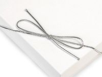 Pack of 1000, 10" Metallic Silver Stretch Loops 1/16" Round Elastic Cord Great for Jewelry Boxes
