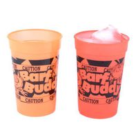 The funny, novelty Kids Barf Buddy 17 Ounce Color Changing Plastic Cups