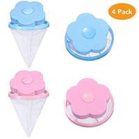 Kecar 4 PCS Floating Lint Hair Catcher Mesh Pouch Washing Ball Washing Machine Laundry Filter Bag Pet Hair Catcher Filter Hair Cleaning Supplies for Household, Kitchen, Clothes