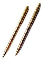 Gold Pen and Pencil Set (Swirl B1)