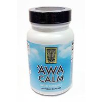 KavaDotCom Kava Awa Calm Capsules | Kava Extract Supplement Capsules 30% Kavalactone with Calamus Root, Passion Flower, Lemon Balm and Hops for Relaxation, Stress and Anxiety Relief (60 Capsules)
