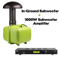 OSD GLS8 In Ground 500W Subwoofer, 8" 360° Directional Weather Resistant Sub w/ SMP500-1000W Subwoofer Amplifier | Outdoor Subwoofer Package