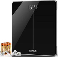 ZOETOUCH Digital Body Weight Bathroom Scale, Weighing Scale with Body Tape Measure and 6 Batteries, 400 Pounds
