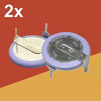 AstroLight VL2020 ML2020 - Rechargeable Battery - Lithium Coin 3V 20MM 90 Degree Tab, 2-Pack