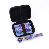 Silicone Honey Straw 6.5" / Silicone Wax Carving Travel Kit (Purple and Blue)