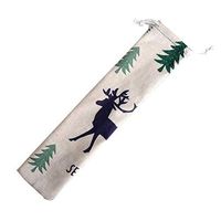 Straw Carrying Case Cutlery Carry Pouch For Stainless Steel Straws Glass Straws Silicone Straws Bamboo Straws Knife Fork Spoon Chopsticks Cleaning Brush