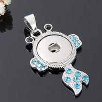 2017 NEW Crystal Alloy Pendant for Fit Noosa Necklace Snap Chunk Button A4 Woman Bright Cute Stylish Simple Lovely Cheap Jewerly Women Aesthetic Fashionable