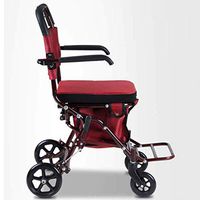 PLLP Medical Rehab Chair, Wheelchair,Light Old Man Shopping Cart Folding Can Sit Elderly Wheelchair Disabled Trolley