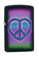 Zippo Personalized Message Engraved Customized Gift for Him for Her Peace Heart Indoor Outdoor Windproof Lighter