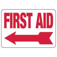 SN-14Hx20W-MAG-PLY-FIRST AID W/Arrow LEF14" H x 20" W Magnetic Not Laminated