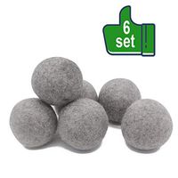 Laundry Dryer Balls - Clothes Will Come Out Soft, Fluffy, Fewer Wrinkles and Less Static Cling. A Natural and Better Alternative to Fabric Softener. Reduce Drying Time and Save on Energy
